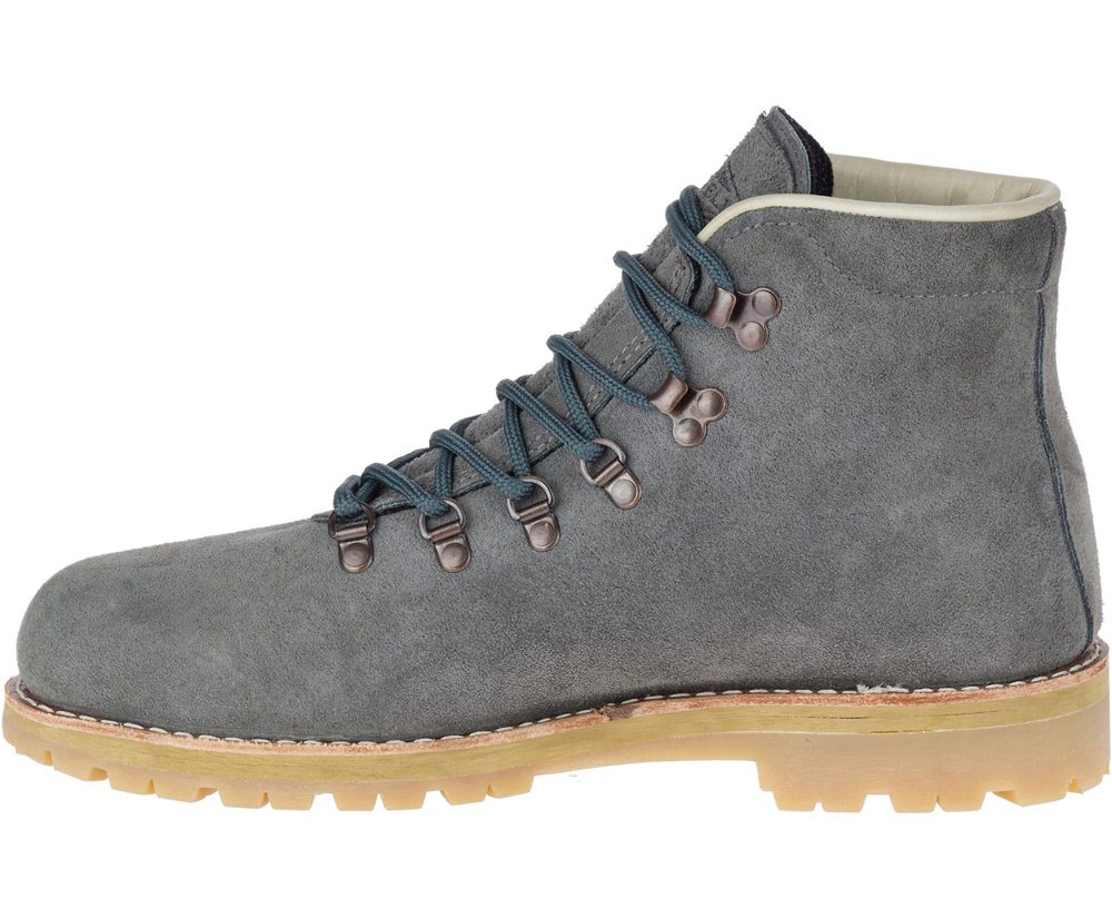 Merrell Boots Grey - Wilderness USA Suede - Mens 72UBMWGXP